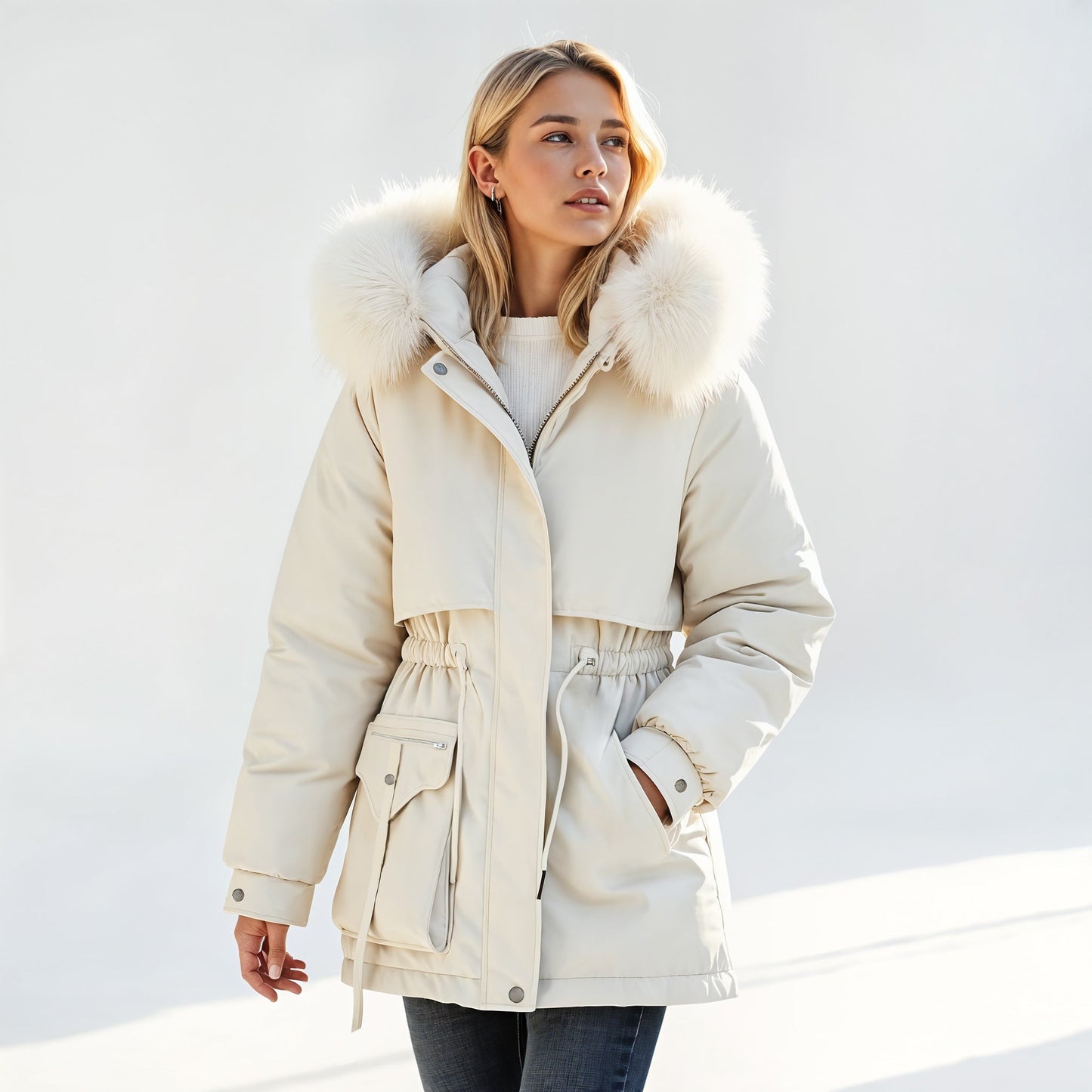 Faux Fur Hooded Parka