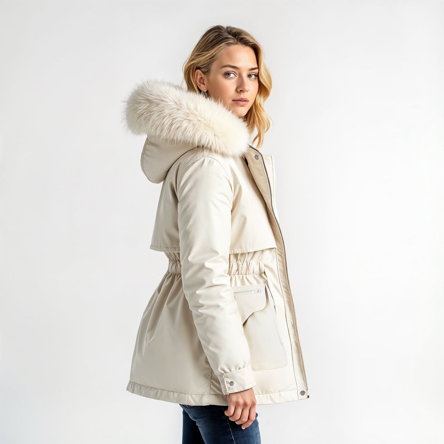 Faux Fur Hooded Parka